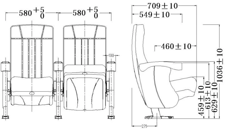 Media Room Home Cinema Push Back Multiplex Theater Movie Auditorium Cinema Chair