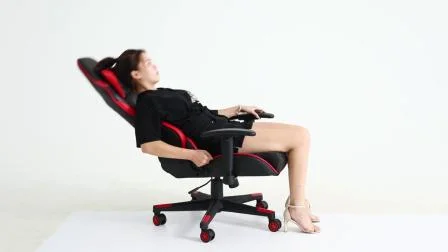 Chaise de bureau réglable en cuir PU, vente en gros d'usine OEM, chaise de jeu de course