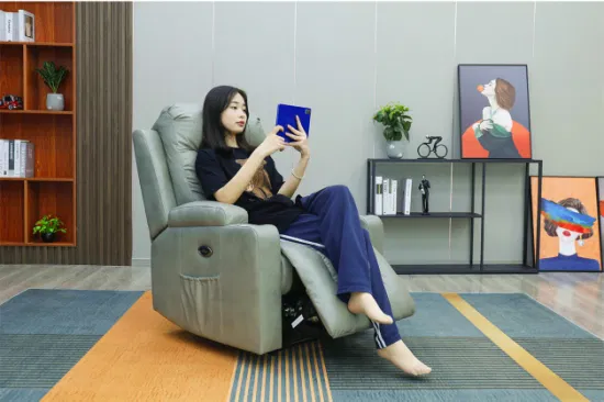 Jikeyuan Geek canapé meubles entièrement en cuir fauteuil inclinable manuel inclinable avec porte-gobelet de refroidissement