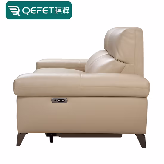 Ensemble de canapé inclinable électrique en cuir marron, salon de luxe, Design moderne, vente en gros